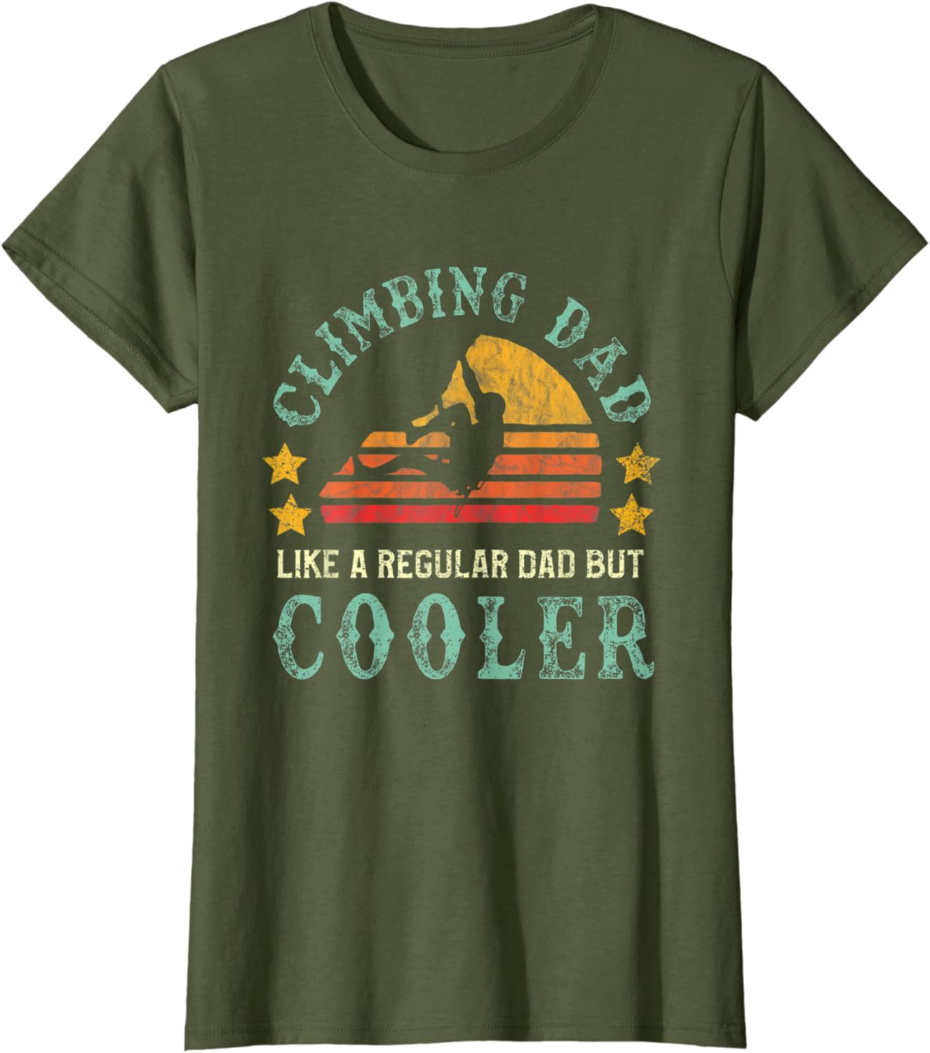 Mens Rock Climbing Dad Mountain Climber Funny Father’s Day TShirt